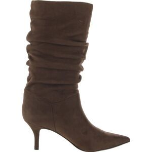 Marc Fisher Brown Slouchy Faux Suede Pointy Toe Boot Sz 9.5